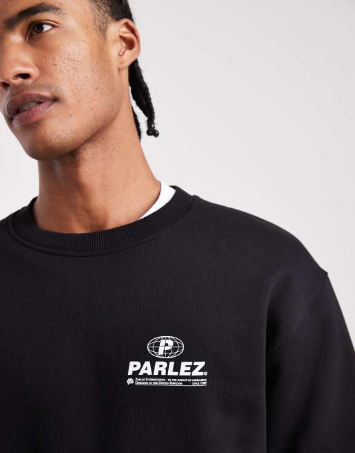 Parlez – Svart sweatshirt med grafiskt tryck och logga, 5 av 5