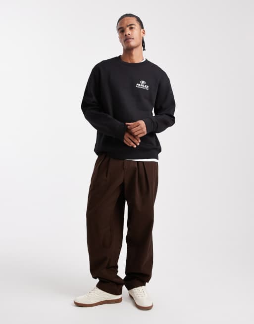 Parlez - Sweat avec logo sérigraphié au dos - Noir, 2 de 5