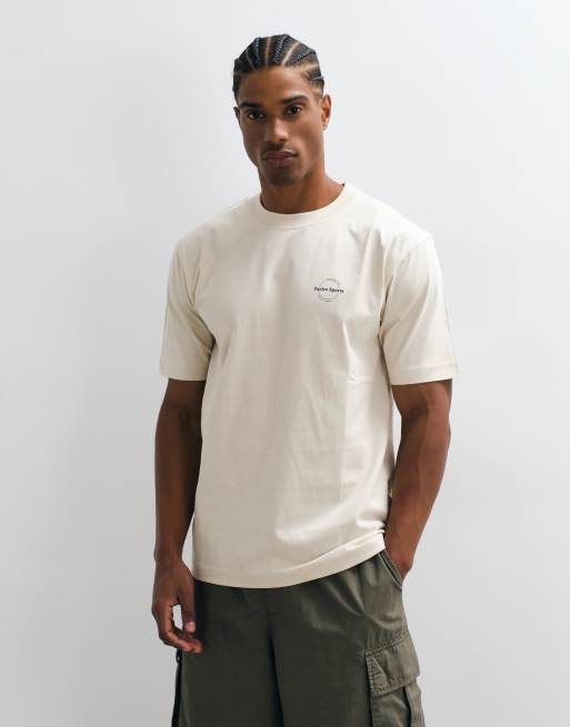 Parlez t-shirt avec imprimé graphique au dos en écru, 4 de 5