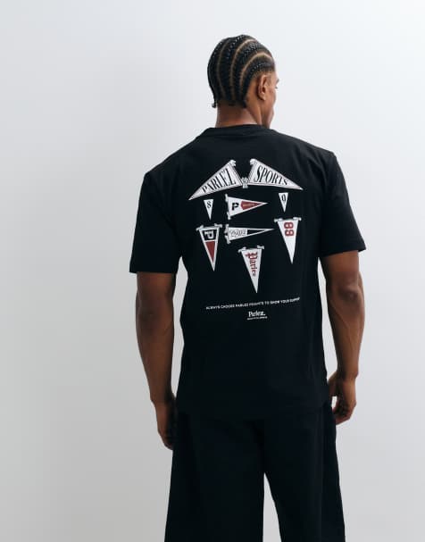 Parlez t-shirt avec imprimé graphique au dos en noir - view 1