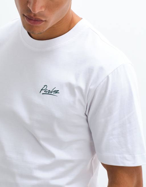 Parlez t-shirt med grafiskt tryck på ryggen i vitt, 4 av 5