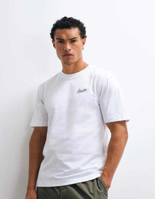 Parlez t-shirt med grafiskt tryck på ryggen i vitt, 5 av 5