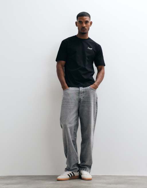 Parlez t-shirt with graphic back print in black, 2 of 5