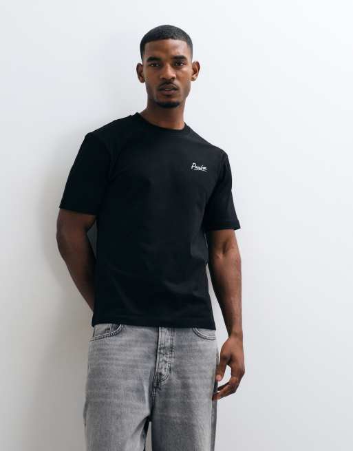 Parlez t-shirt with graphic back print in black, 3 of 5