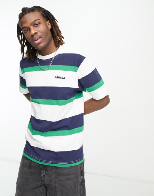 Parlez topanga stripe t-shirt in green | ASOS