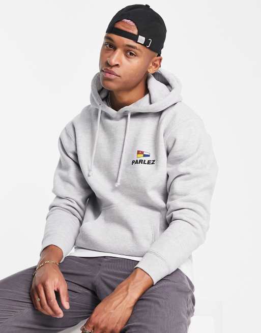 Parlez tradewinds backprint hoodie in grey