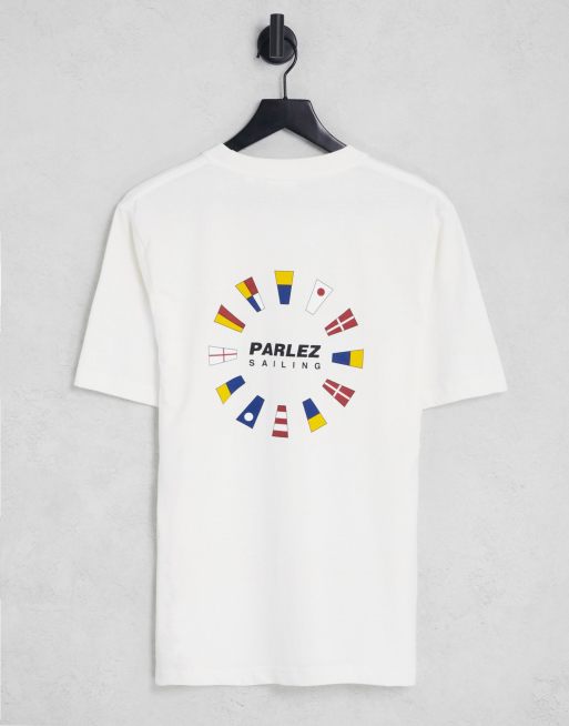 Parlez tradewinds backprint t-shirt in white