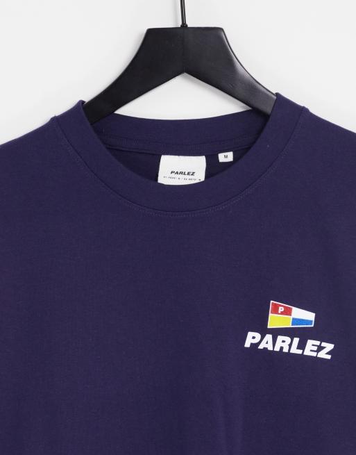 Parlez – Tradewinds – granatowy T-shirt z nadrukiem na plecach, 3 z 4