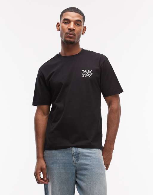 Parlez – Tribe – Svart t-shirt med grafiskt tryck baktill, 3 av 5