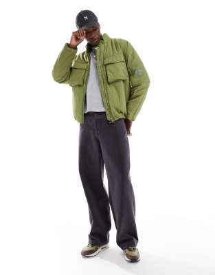 Parlez Utility Bomber Jacket In Green