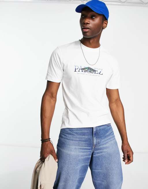 Parlez – Vignette – Biały T-shirt z haftem na piersi