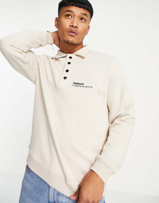 Button front outlet sweatshirt