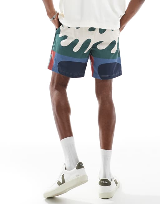 Parlez – Virginia – Mehrfarbige Shorts mit Print und Kordelzug, 5 von 5