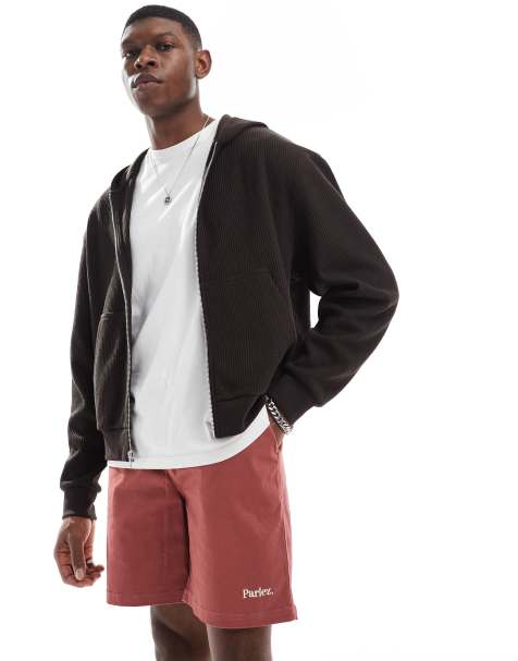 Parlez - Wilmot - Pantaloncini color ruggine con logo e coulisse - view 1