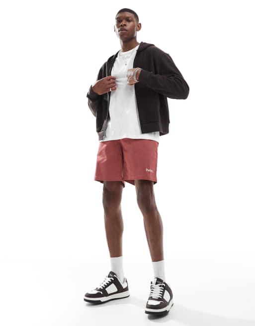 Parlez - Wilmot - Rustfarvede shorts med løbesnor og logo, 4 af 5