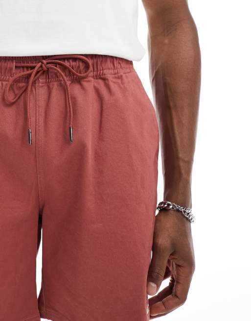 Parlez - Wilmot - Rustfarvede shorts med løbesnor og logo, 5 af 5