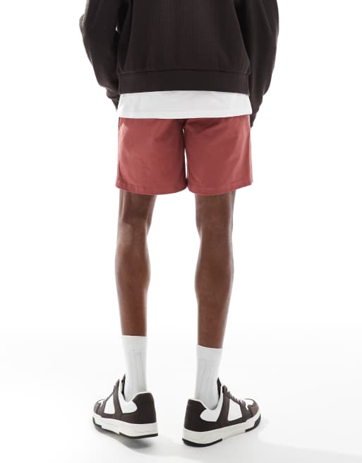 Parlez - Wilmot - Shorts met trekkoord en logo in roest, 2 van 5