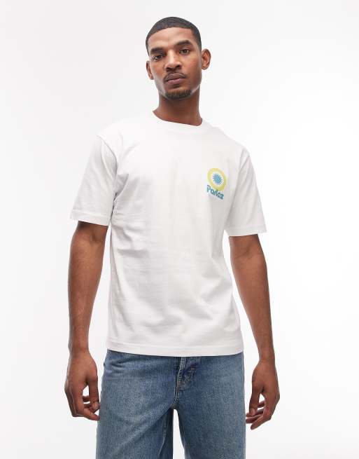 Parlez - Winston - T-shirt bianca con stampa grafica sul retro, 3 di 5