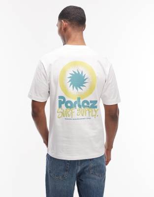 Parlez Winston T-shirt with back print graphic in white