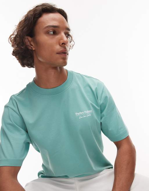 Parlez – Zielony T-shirt z grafiką na plecach, 2 z 4