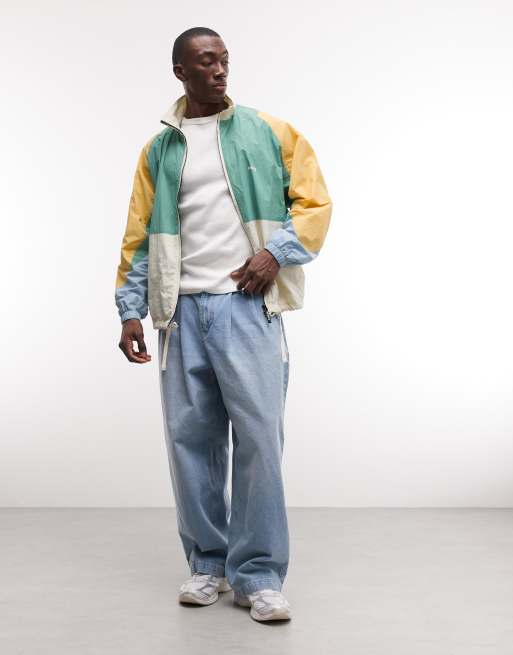 Parlez zip through colourblock funnel neck track jacket in multi, 2 of 5
