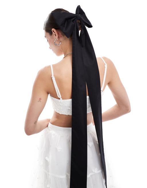 Pasador negro con lazo para pelo largo Dream de Sister Jane