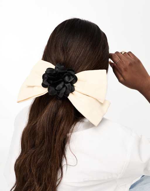 Pasador para el cabello color crema con lazo extragrande Dream de sister jane