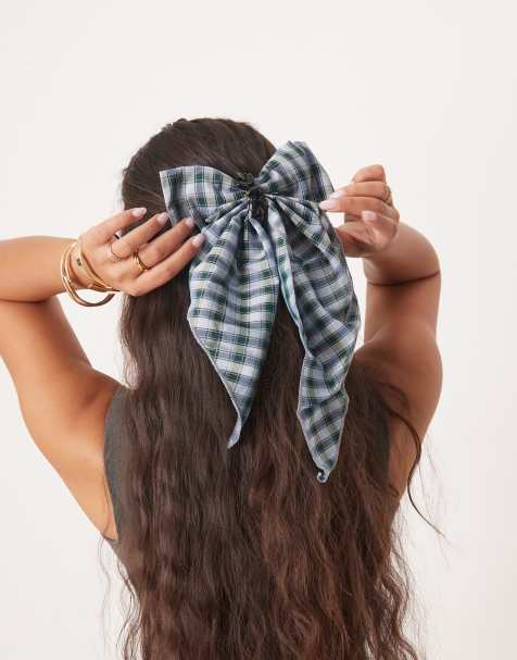  Pasador para el cabello con lazo de cuadros azules y verdes Dream de Sister Jane - view 1