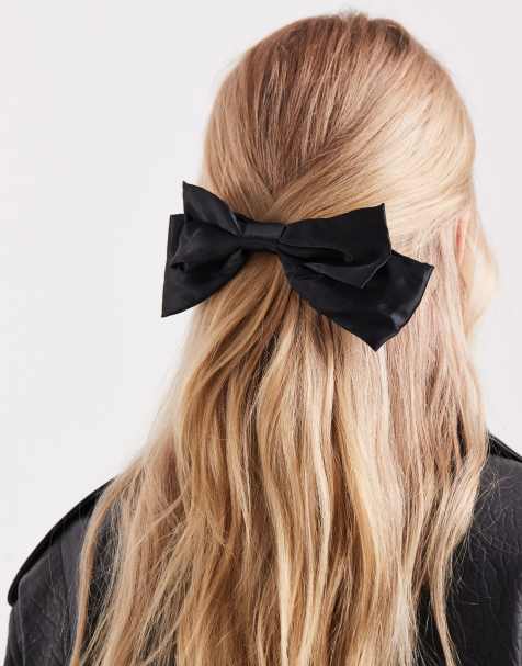 Pasador para el cabello negro para Navidad con lazo de satén de Pieces - view 1