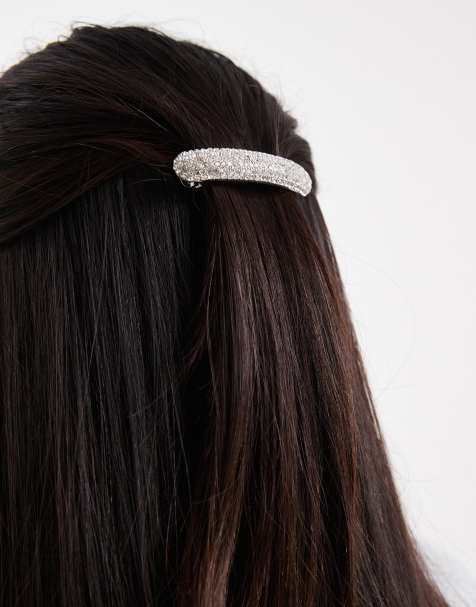 Pasador para el cabello plateado con diseño integral de strass de Accessorize - view 1