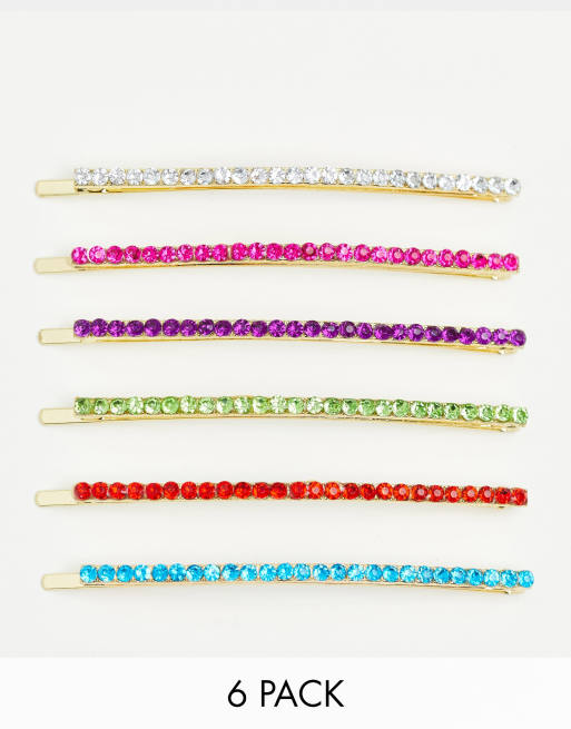 Pasadores para el cabello multicolores de Topshop