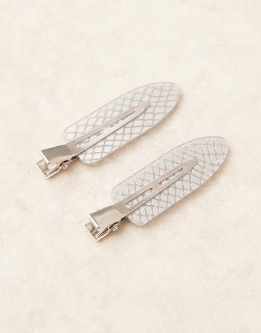 Pasadores para el cabello plateados con purpurina Elizabeth de SUI AVA, 4 de 4