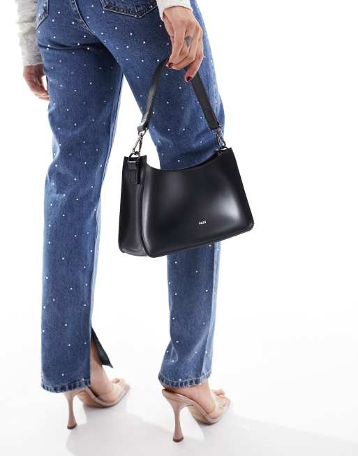 PASQ 90s minimal shoulder bag with detachable crossbody