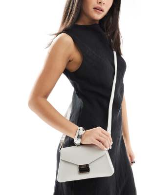 A-line crossbody bag with crossbody strap in stone-Neutral