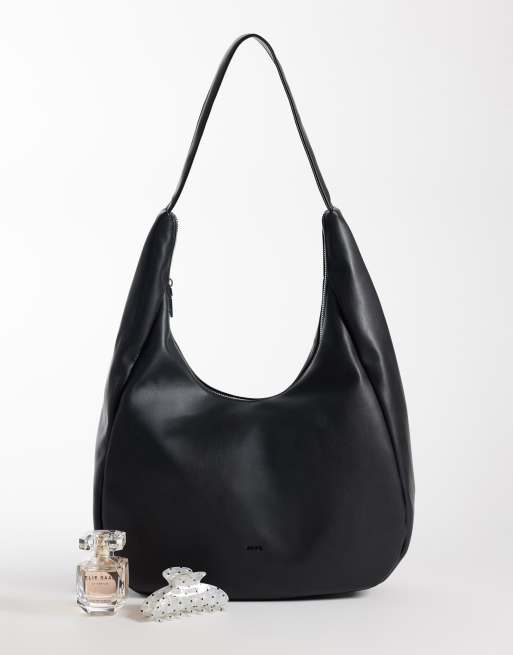 PASQ - Bolso de hombro negro flexible, 2 de 4