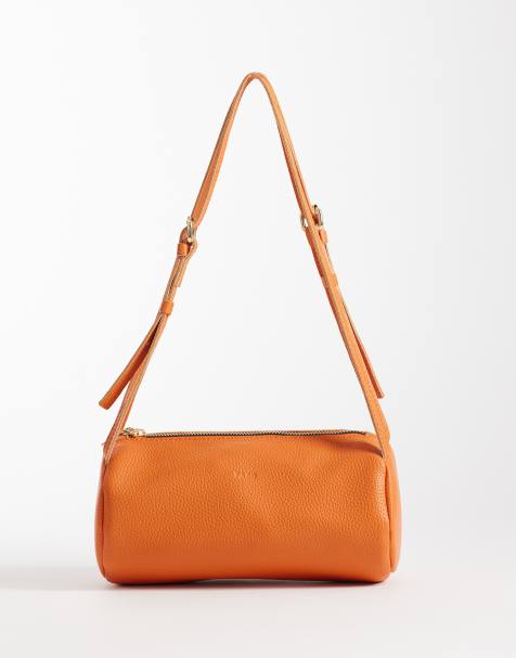 PASQ - Borsa bombata arancione con doppia tracolla - view 1