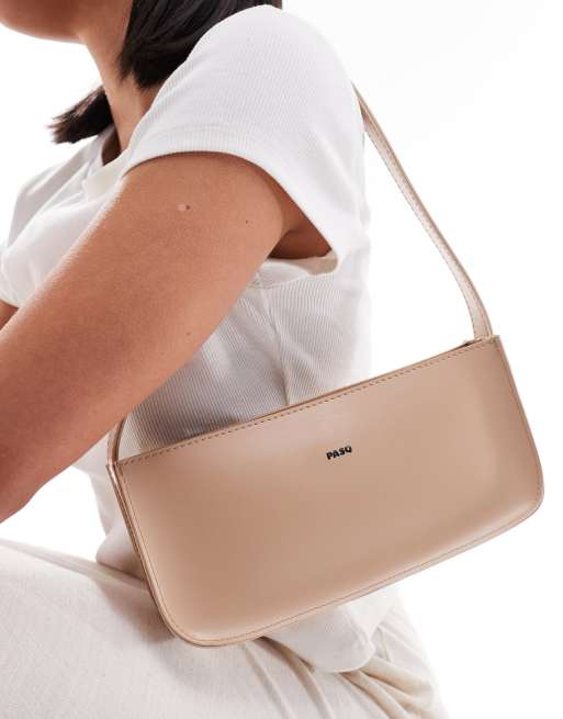 PASQ - Borsa da spalla baguette color crema