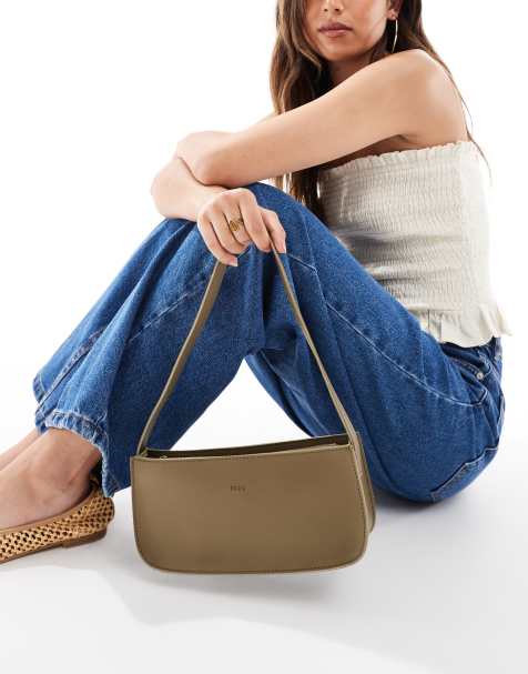 PASQ - Borsa da spalla minimal verde scuro - view 1