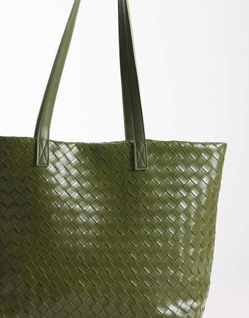 PASQ - Cabas tressé - Vert olive, 4 de 4