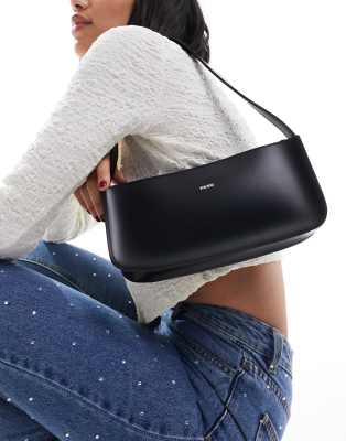 Pasq Clean Baguette Shoulder Bag In Black