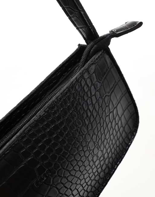 Baguette bag black croc hotsell