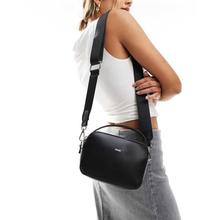 PASQ crossbody camera bag in black ASOS