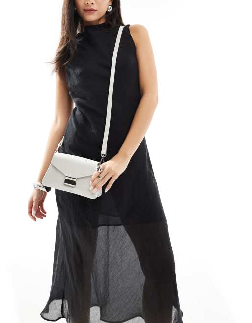 PASQ - Crossbody tas met A-lijn en crossbody band in stone, 4 van 4