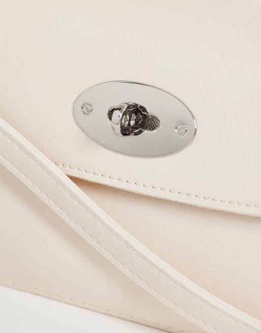 PASQ - Crossbody tas met draaisluiting in crème, 3 van 4