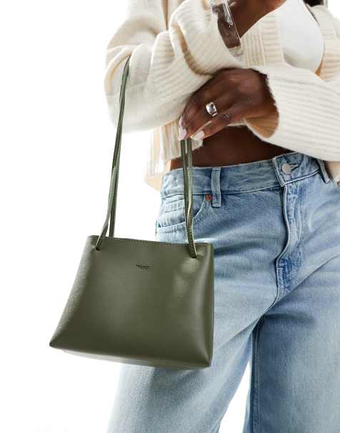 PASQ – Eckige Tasche in Dunkelgrün mit verstellbarem Riemen - view 1