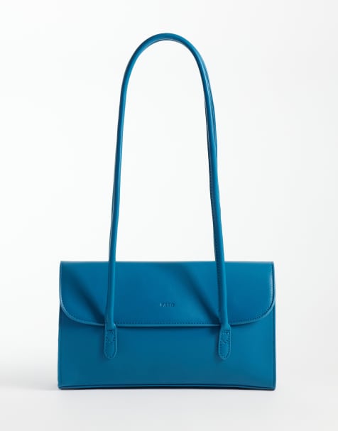 PASQ flap over shoulder bag in teal - view 1