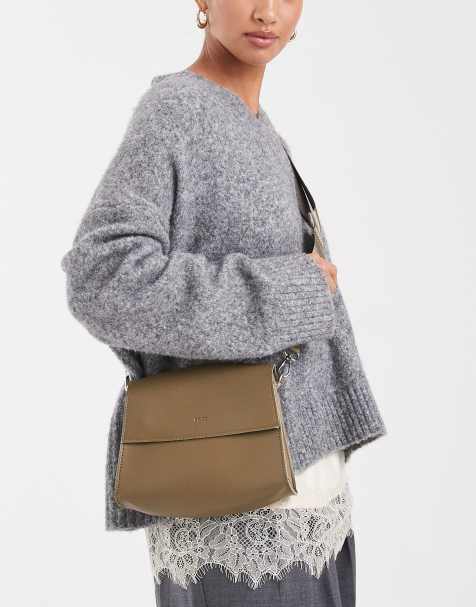 PASQ flapover classic crossbody bag in forest green - view 1
