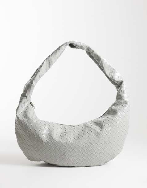 PASQ – Grå, vävd, slouchy axelväska - view 1