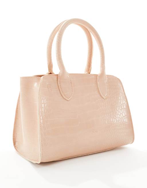 PASQ – Handtasche in Kroko-Wollweiß, 3 von 4