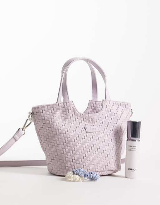 PASQ – Kleine Tasche in blassem Lavendel mit u-förmigem Detail und Umhängeriemen, 2 von 4